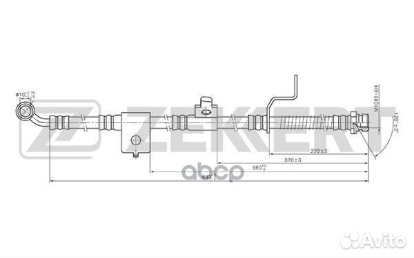 Шланг тормозной передний правый Hyundai Sonata IV