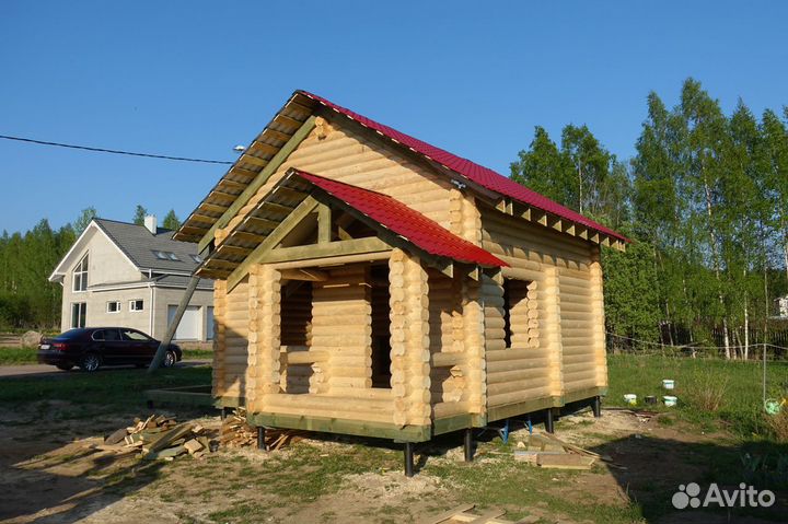 Сруб Бани с террасой