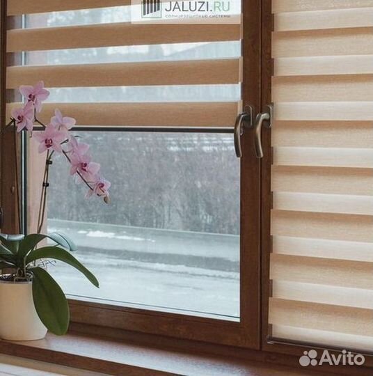 Рулонные шторы зебра