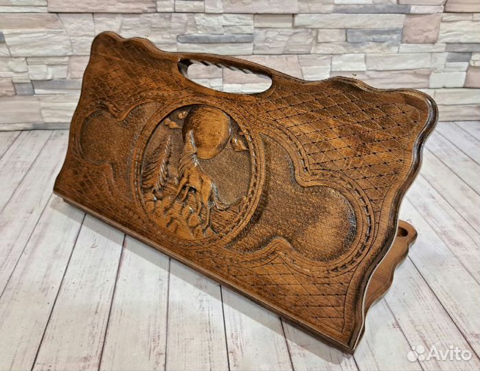 Нарды резные Телец Волк Орел - премиум серия