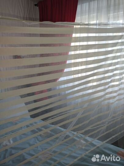 Тюль сетка полоска