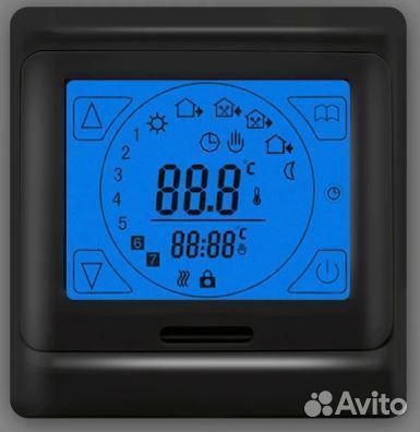 Терморегулятор для теплого пола черный