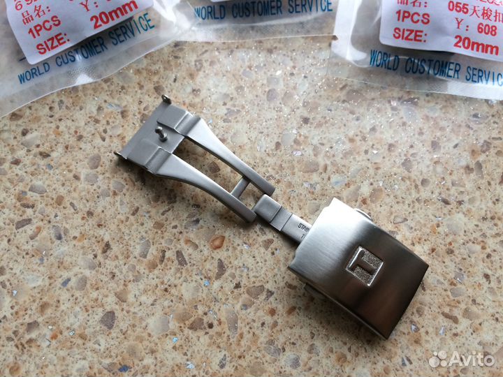 Tissot застежки раскладные 20мм резинового ремешка