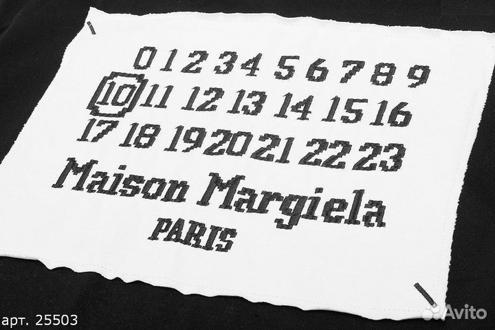 Футболка Maison Margiela numbers Чёрная