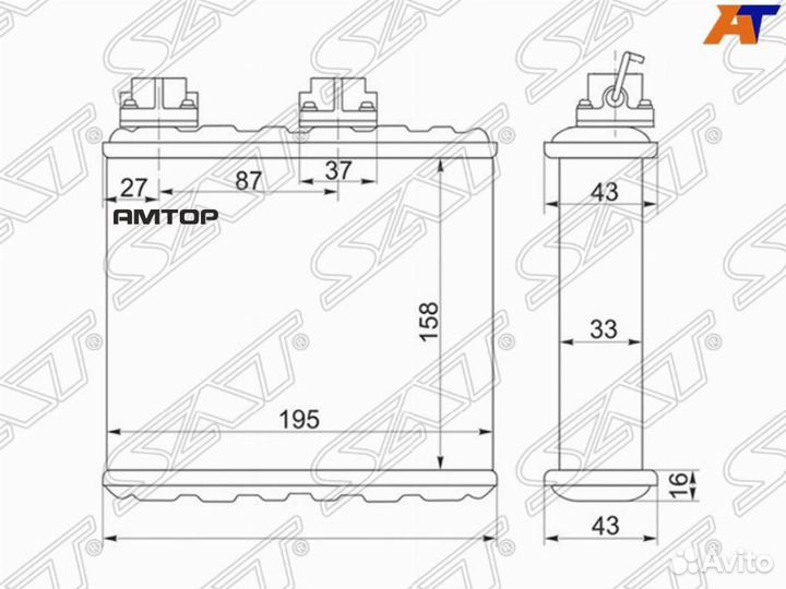 SAT ST-DTW1-395-0 Радиатор отопителя салона nissan