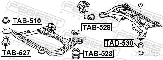 Сайлентблок подрамника lexus RX300 98-03 TAB529