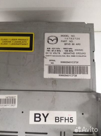 Магнитола Mazda 3 BY (Д)