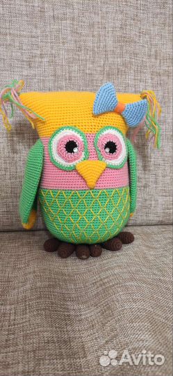 Вязаная игрушка совушка