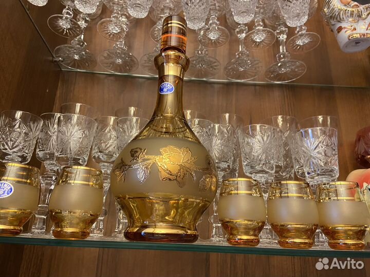 Бокалы, рюмки Богемия. Bohemia Чехословакия