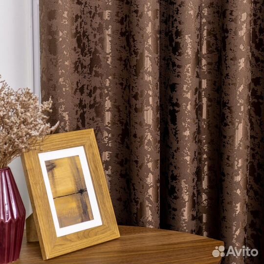 Шторы мрамор Версаль шоколад новые пошив