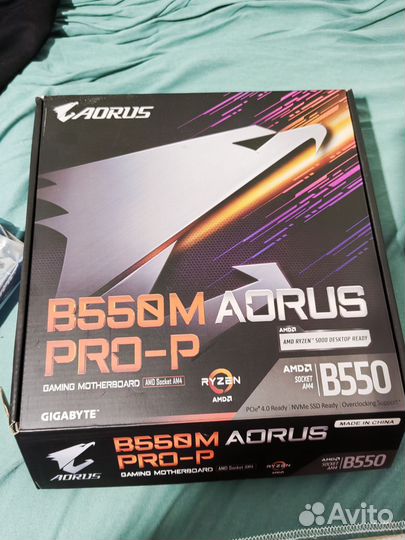 Комплект Ryzen 5600+b550m Aorus pro+Crucial балики