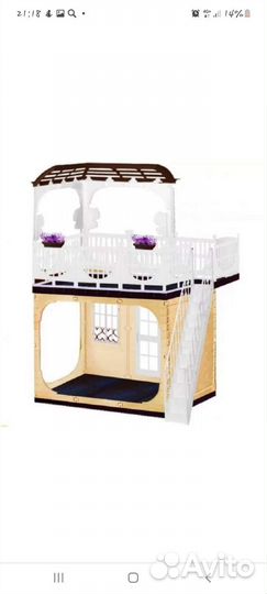 Дом для кукол+мебель,куклы и тд