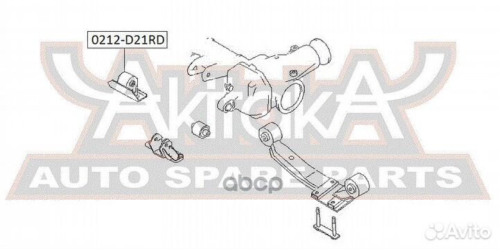 Подушка заднего дифференциала 0212D21RD asva