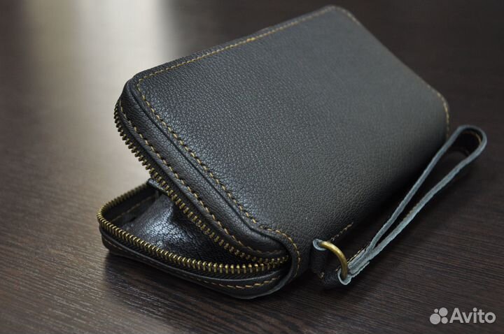 Мужской клатч из натуральной кожи ручная работа