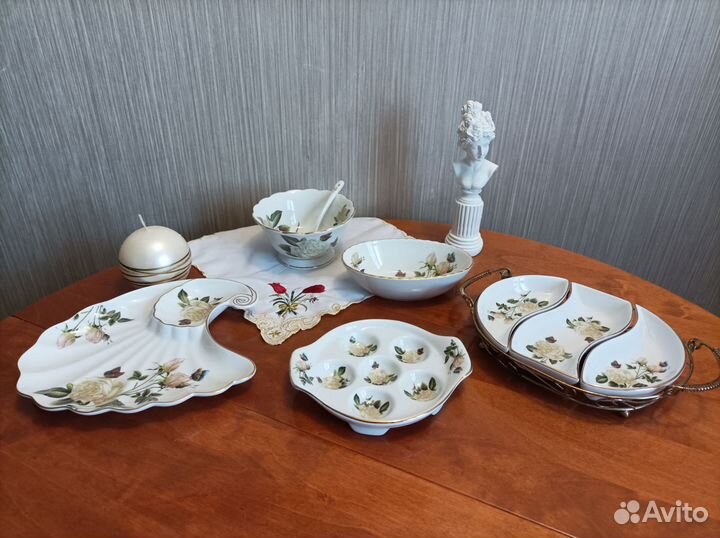 Посуда чайная белая роза Lefard England Collection