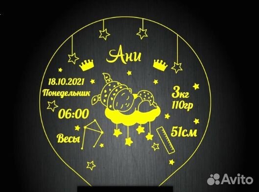 Метрика светильник ночник