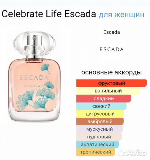 Парфюмерная вода женская Escada 