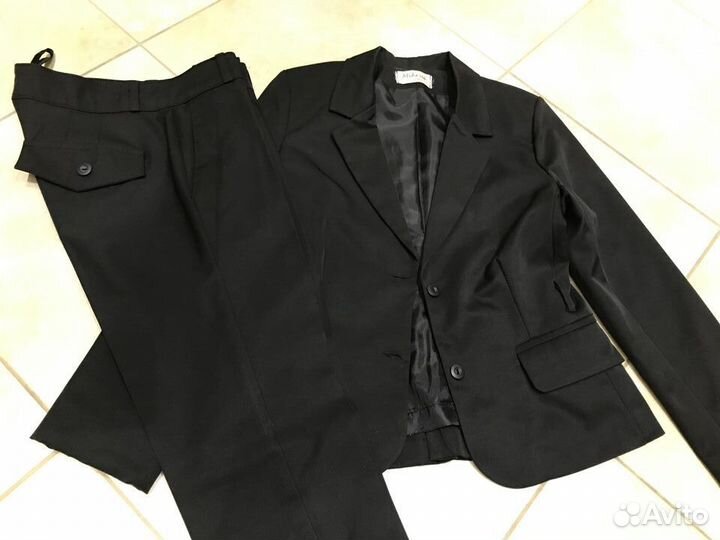 Школьная форма (пиджак+брюки) для девочки, р.146