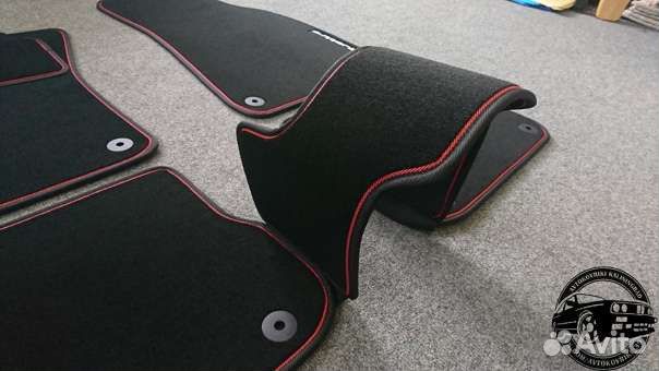 Автоковрики для Audi A6 C6, чёрные