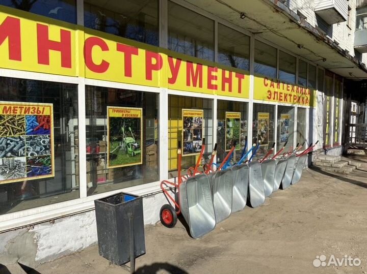 Тачка строительная двухколёсная 110л