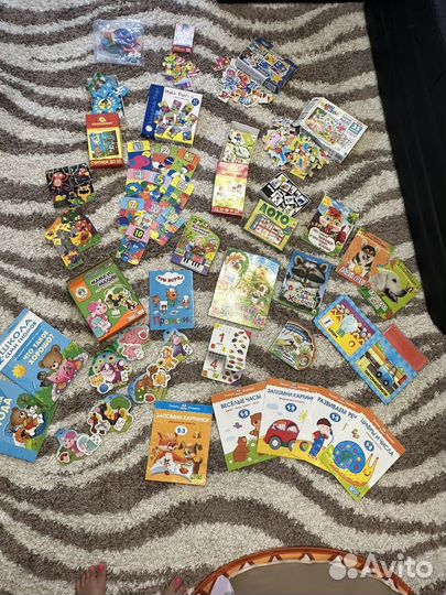 Большой пакет развиыающих игр книги пазлы
