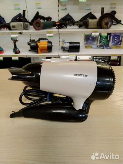 Фен centek CT-2231, черный/белый