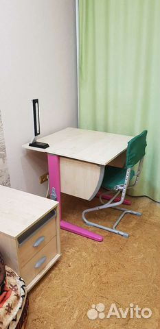 Растущий стол парта с тумбочкой