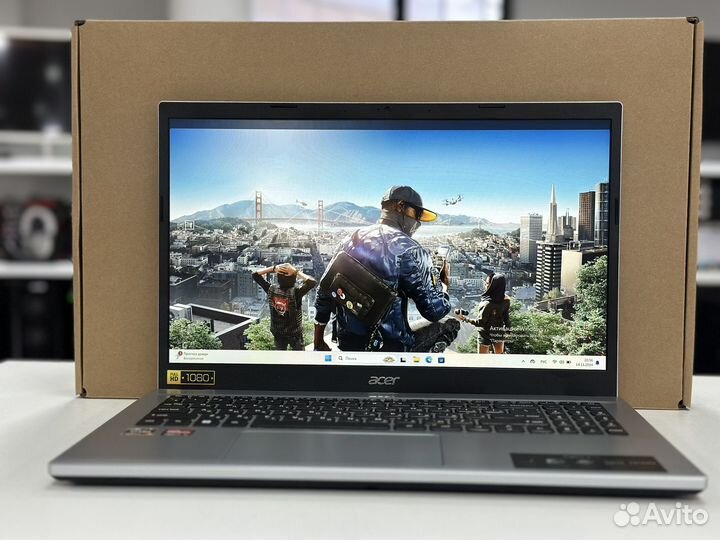 Новый ноутбук acer Ryzen 7 5700U SSD-512 Gb nwme