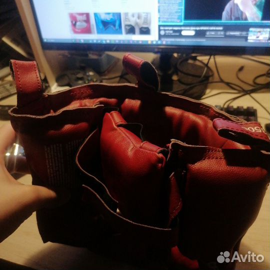Боксерский шлем everlast красный
