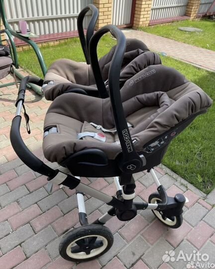 Коляска бугабу для двойни 3 в 1