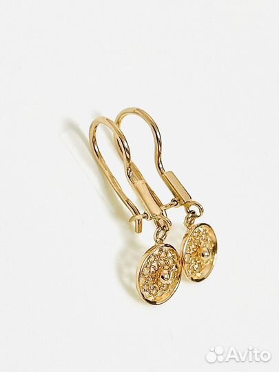 Золотые серьги 583 проба