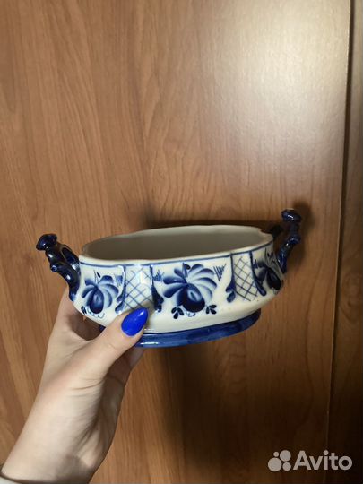 Горшок керамический гжель