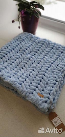 Плед пушистый детский из Alize puffy