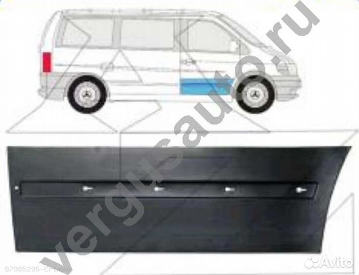 Накладка перед. двери Mercedes Vito W638 1995-2003