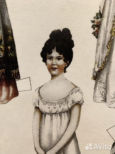 Кукла бумажная англия XIX век