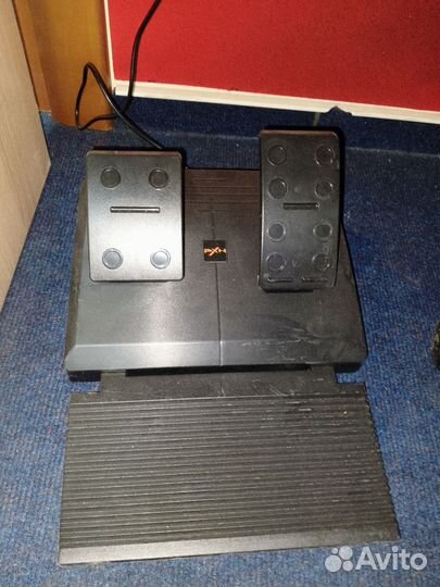 Руль с педалями pxn v3 pro, новый. Чёрный и оранж