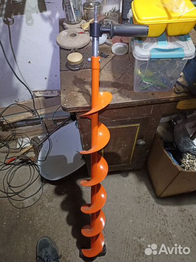 Ледобур под шуруповерт с адаптером