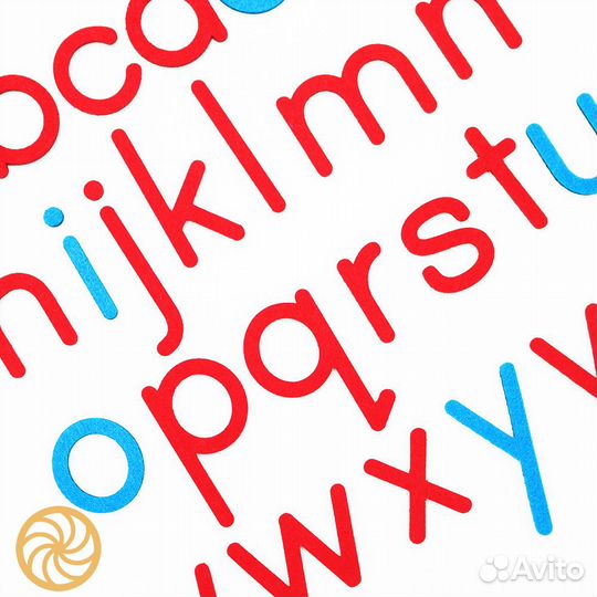 Подвижный английский алфавит из фетра - печатные