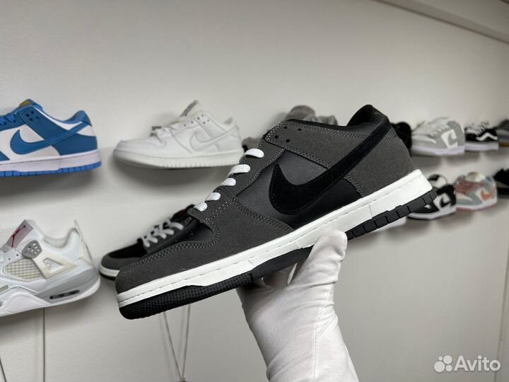 Кроссовки Nike SB Dunk Low PRO серые черные