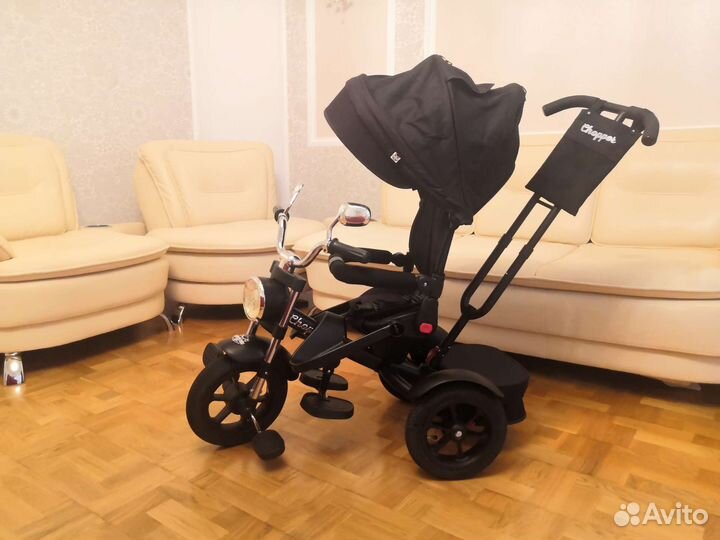 Детский велосипед коляска с родительской ручкой