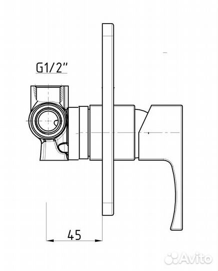 Смеситель для душа GPD Fuego MAD105 встраиваемый
