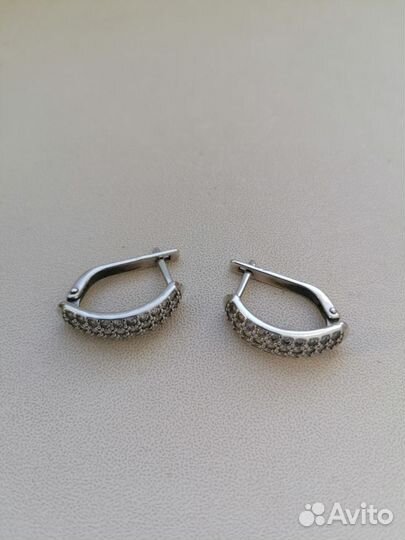 Серебряные серьги, проба 925