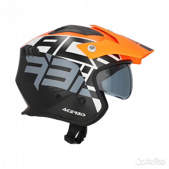 Acerbis Jet Aria 2206 Graphic Мотошлем Orange Black Оранжевый