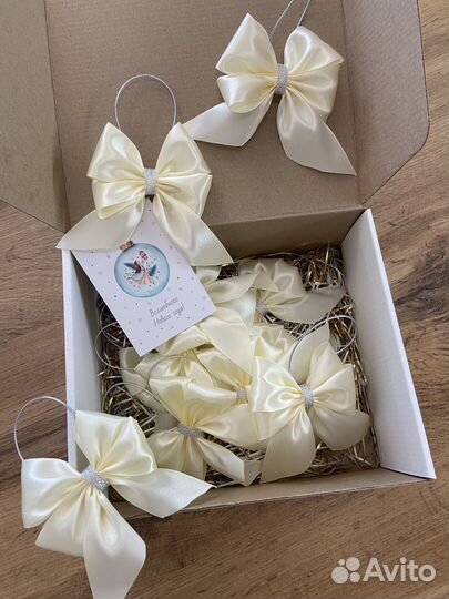 Набор банты на елку 11 шт ручная работа