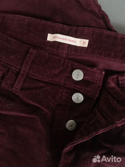 Джинсы вельветовые Levi's 721. Оригинал