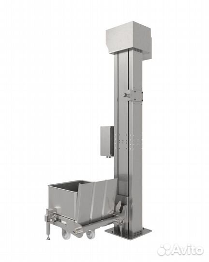 Подъемник-опрокидыватель чан-тележек (