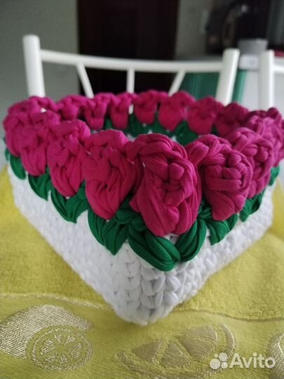 Корзина вязаная