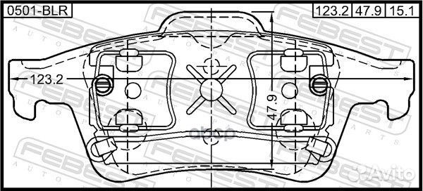 Колодки тормозные дисковые задние febest 0501-BLR