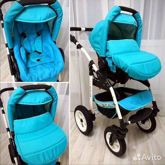 Коляска 3 в 1 Тедди Платинум