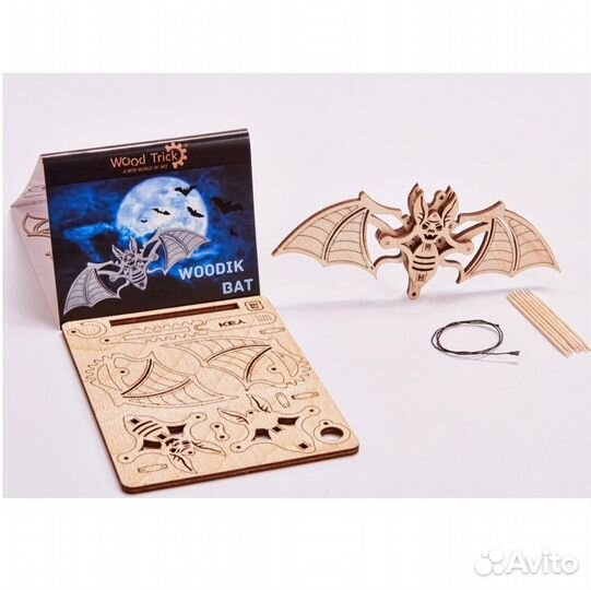 Вудик Летучая Мышь 3D-пазл из дерева Wood Trick